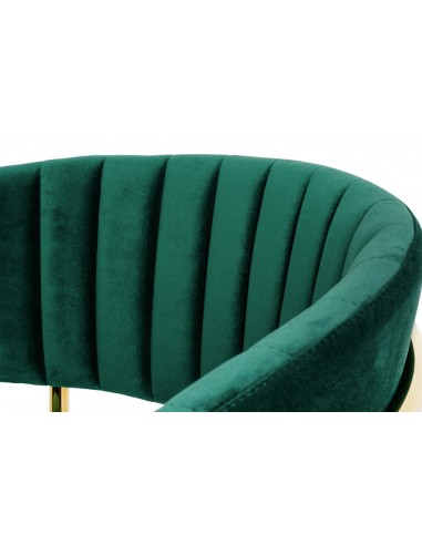 Hoker MARGO 65 ciemny zielony - welur, podstawa złota