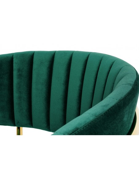 Hoker MARGO 65 ciemny zielony - welur, podstawa złota