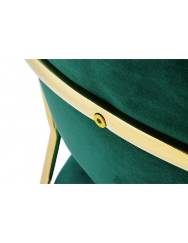Hoker MARGO 65 ciemny zielony - welur, podstawa złota
