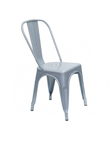 Krzesło metalowe Paris szare