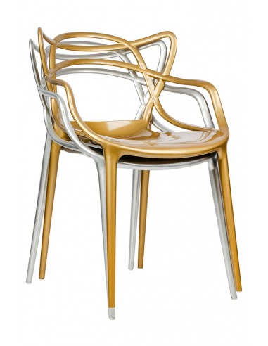 Krzesło LUXO srebrne - ABS