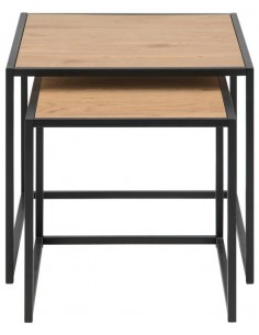 ACTONA zestaw stolików SEAFORD dąb - MDF, metal 2