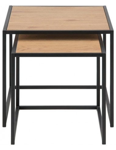 ACTONA zestaw stolików SEAFORD dąb - MDF, metal