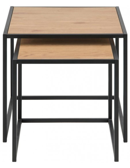 ACTONA zestaw stolików SEAFORD dąb - MDF, metal ACTONA zestaw stolików SEAFORD dąb - MDF, metal