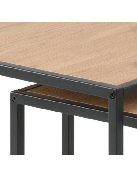 ACTONA zestaw stolików SEAFORD dąb - MDF, metal ACTONA zestaw stolików SEAFORD dąb - MDF, metal