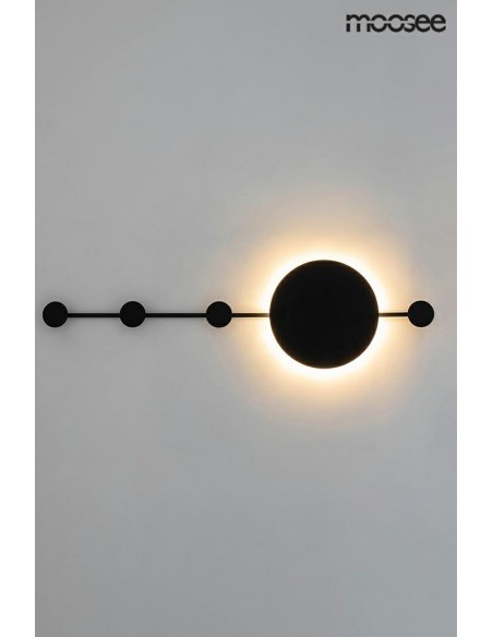 MOOSEE lampa ścienna SHADOW HANG z wieszakiem czarna