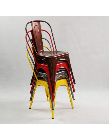 Zestaw stół Kansas i 2 krzesła Paris miedziane