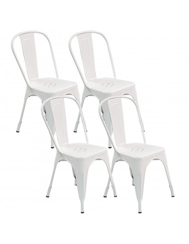 Zestaw stół Kansas i 4 krzesła Paris białe