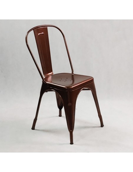 Zestaw stół Kansas i 4 krzesła Paris miedziane