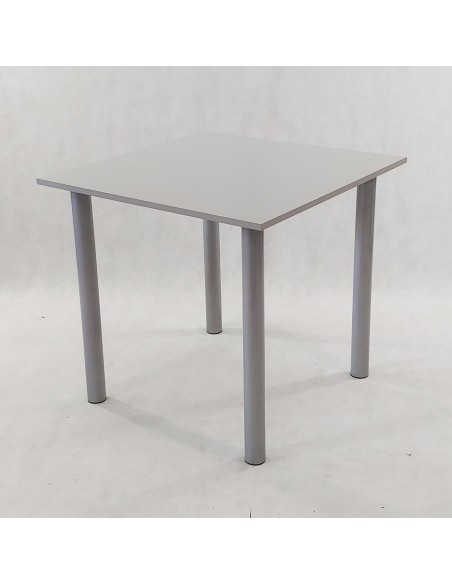 Zestaw stół Lugano 80 szary i 2 krzesła Milano szare