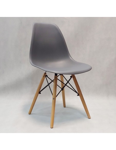 Zestaw stół Lugano 80 biały i 4 krzesła Milano grafitowe