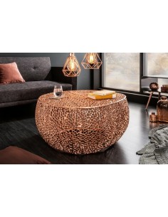 INVICTA stolik kawowy LEAF 80 miedziany - metal 2